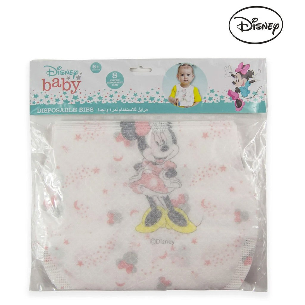 Disney Minnie Mouse Leak Proof Disposable Baby Bibs Assorted, Pack of 8's - Easy Pharmacy LLC
