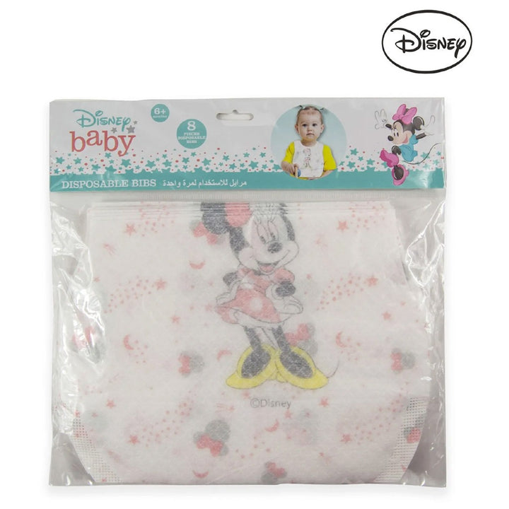 Disney Minnie Mouse Leak Proof Disposable Baby Bibs Assorted, Pack of 8's - Easy Pharmacy LLC