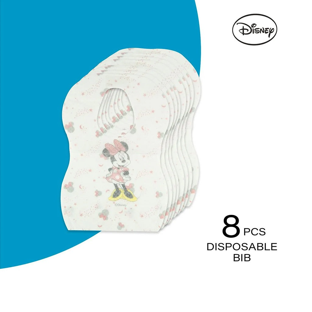 Disney Minnie Mouse Leak Proof Disposable Baby Bibs Assorted, Pack of 8's - Easy Pharmacy LLC
