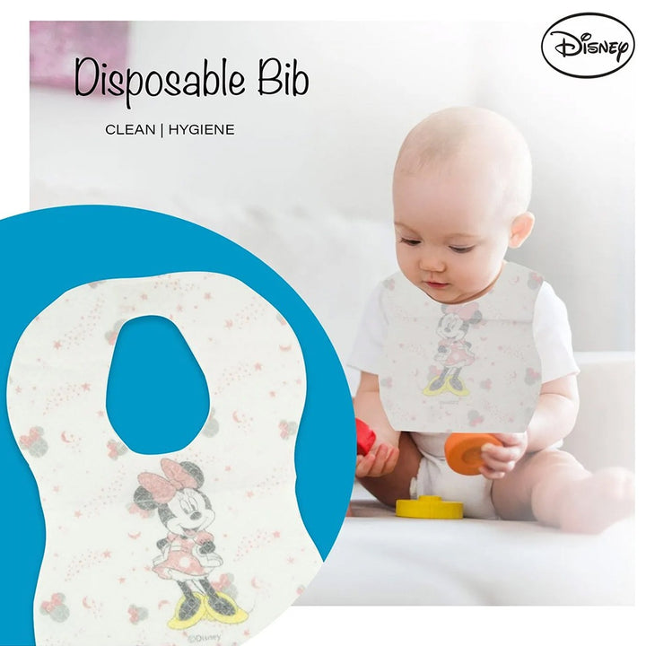 Disney Minnie Mouse Leak Proof Disposable Baby Bibs Assorted, Pack of 8's - Easy Pharmacy LLC