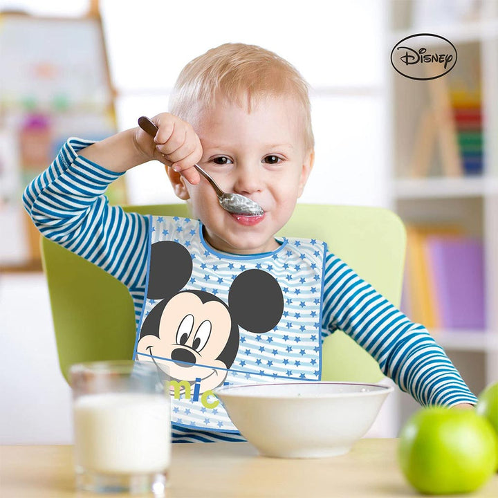 Disney Mickey Mouse Washable Waterproof Peva Apron Bib For 6+ Month Baby, Pack of 1's - Easy Pharmacy LLC