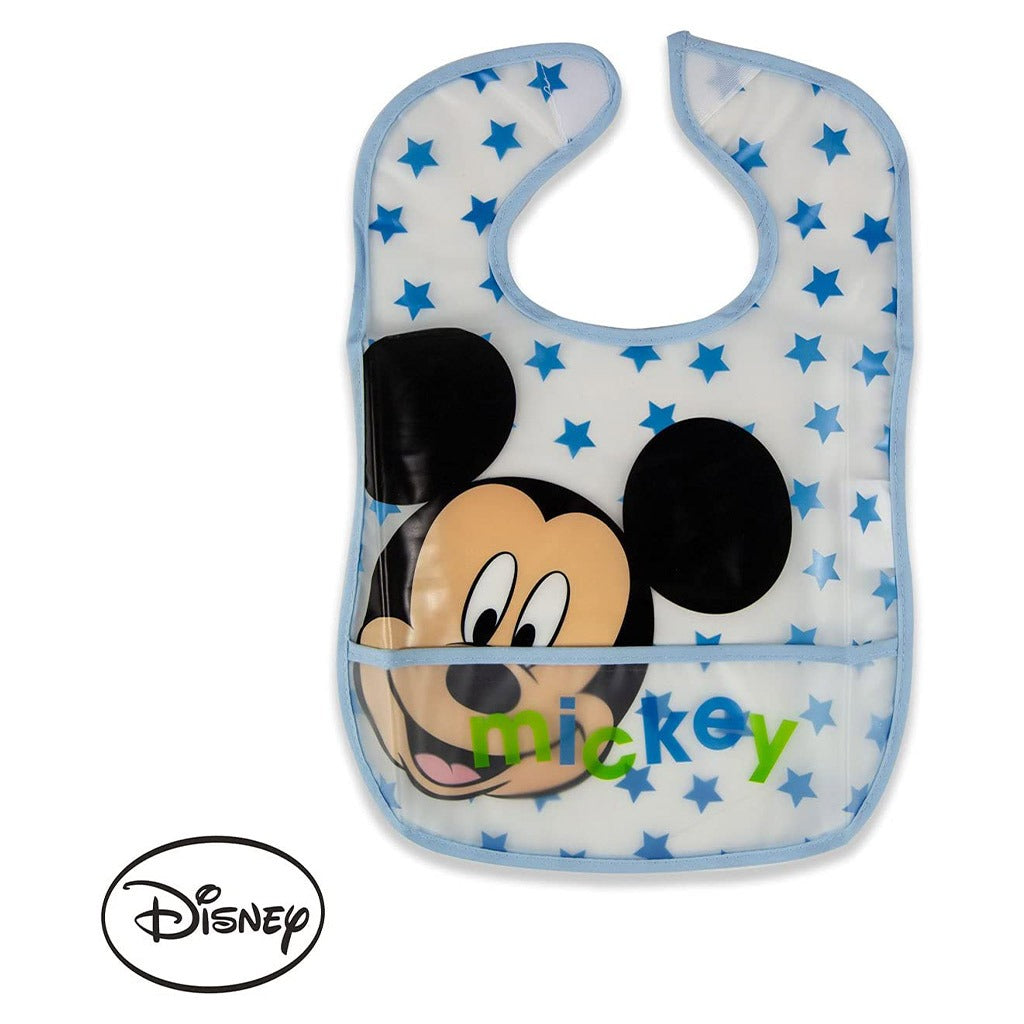 Disney Mickey Mouse Washable Waterproof Peva Apron Bib For 6+ Month Baby, Pack of 1's - Easy Pharmacy LLC