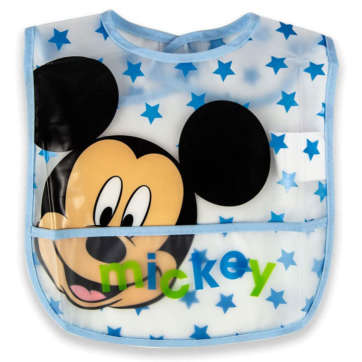 Disney Mickey Mouse Washable Waterproof Peva Apron Bib For 6+ Month Baby, Pack of 1's - Easy Pharmacy LLC