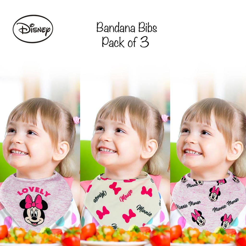 Disney Minnie Mouse Bandana Bib For Baby, Pack of 3's - TRHA15986B - Easy Pharmacy LLC
