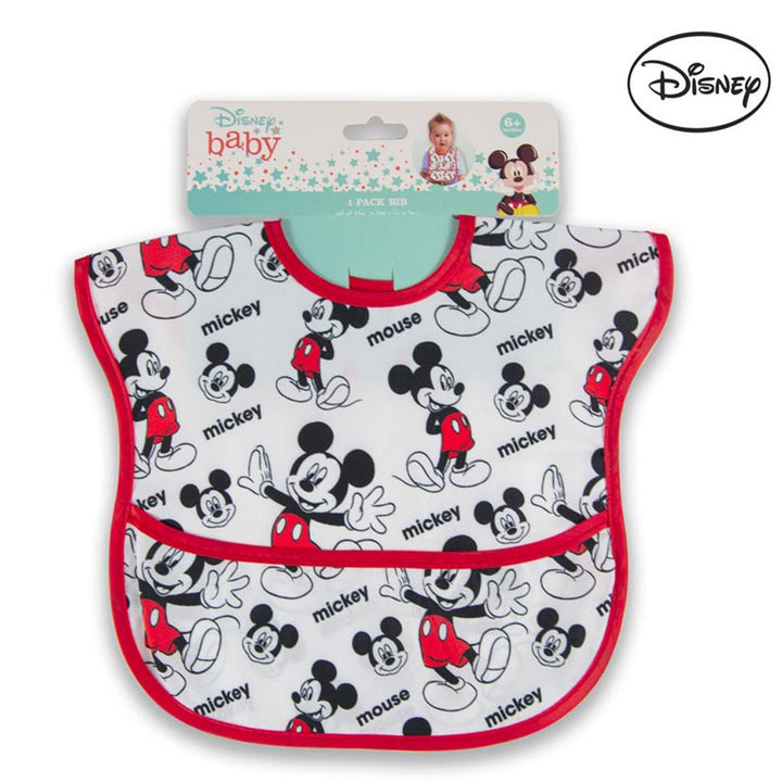 Disney Mickey Mouse Washable Waterproof Bib For 6+ Months Baby, Pack of 1's - Easy Pharmacy LLC