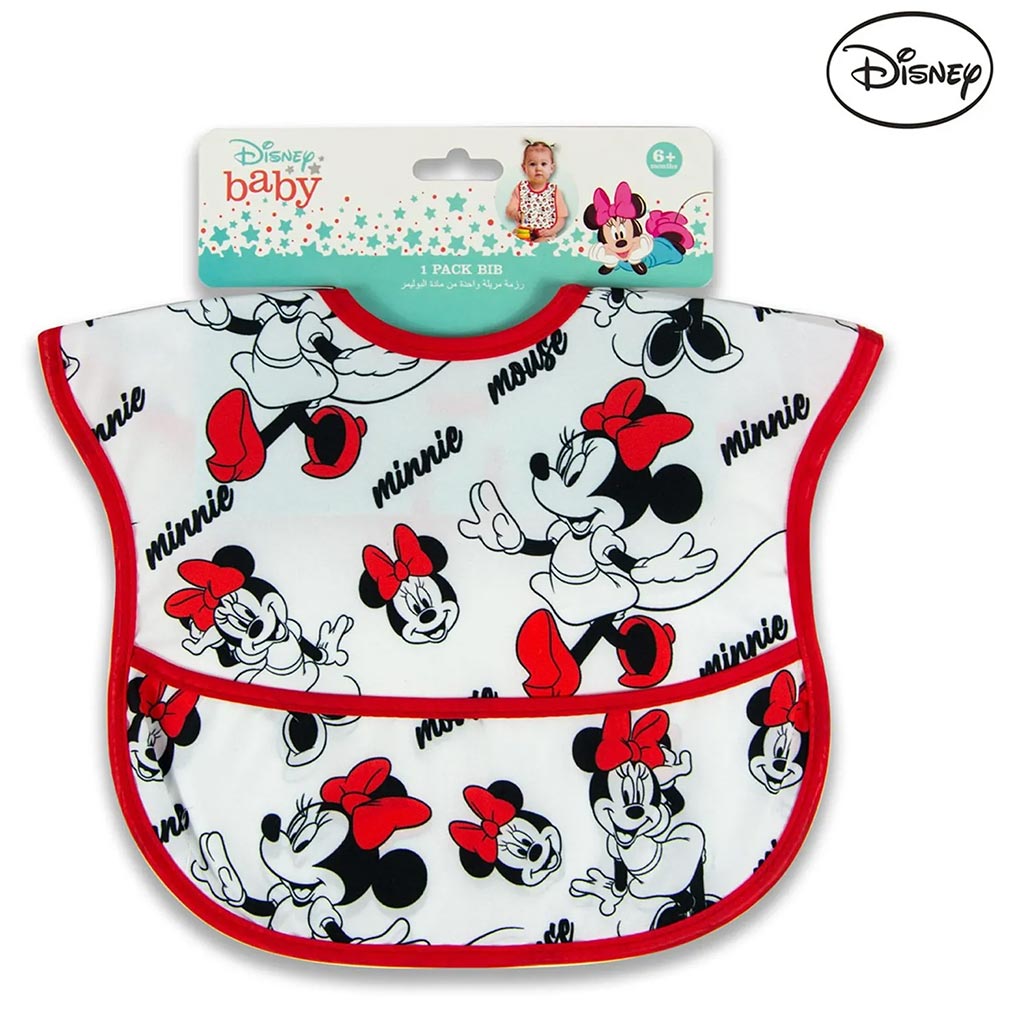 Disney Minnie Mouse Washable Waterproof Bib For 6+ Months Baby, Pack of 1's - Easy Pharmacy LLC