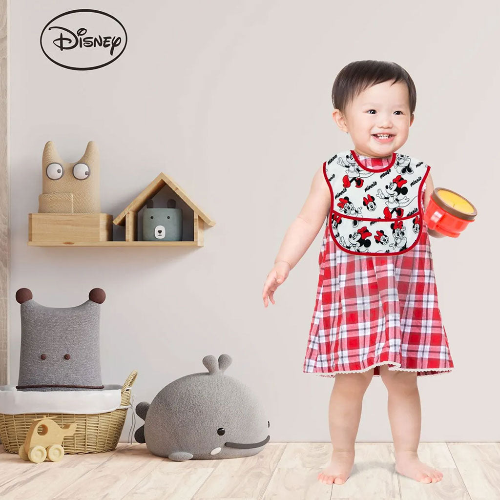 Disney Minnie Mouse Washable Waterproof Bib For 6+ Months Baby, Pack of 1's - Easy Pharmacy LLC