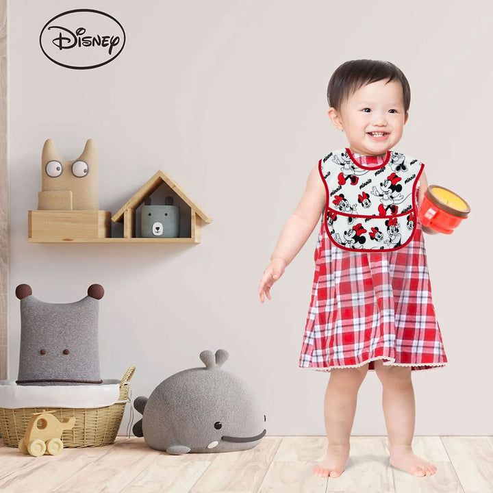 Disney Minnie Mouse Washable Waterproof Bib For 6+ Months Baby, Pack of 1's - Easy Pharmacy LLC