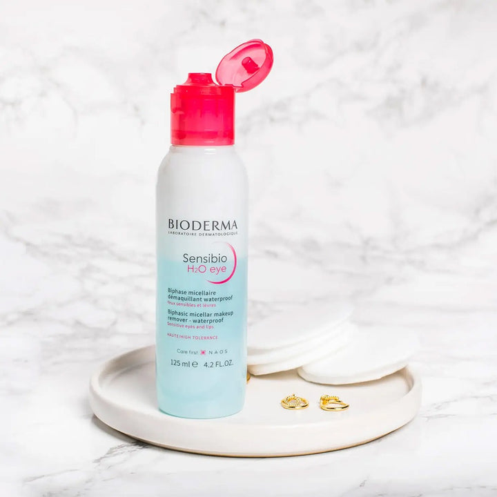 Bioderma Sensibio H20 Eye Biphasic Waterproof Micellar Make-Up Remover 125ml - Easy Pharmacy LLC