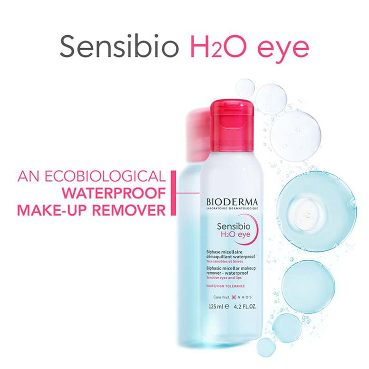 Bioderma Sensibio H20 Eye Biphasic Waterproof Micellar Make-Up Remover 125ml - Easy Pharmacy LLC