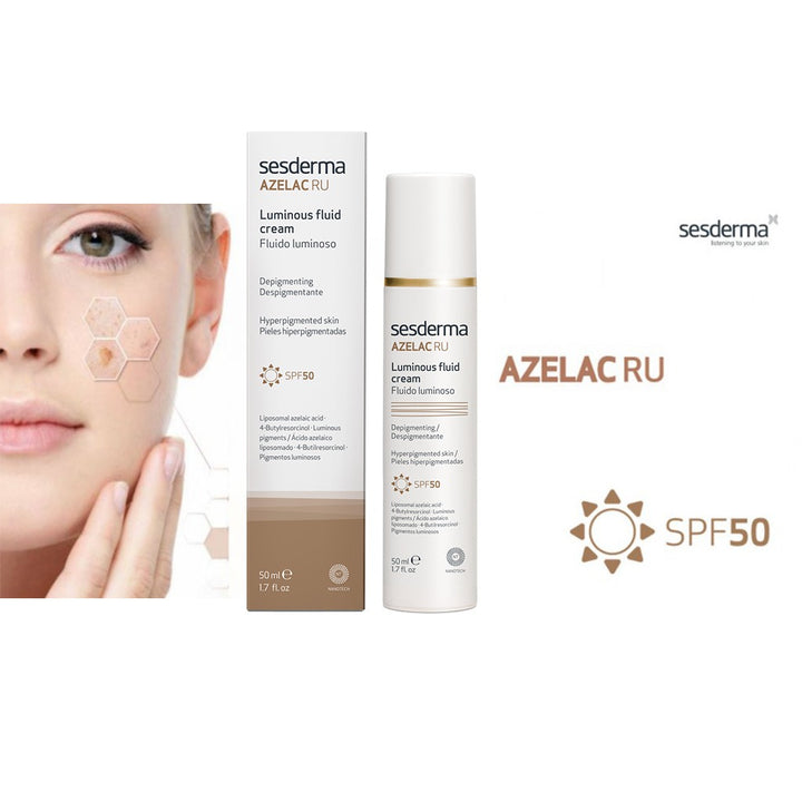 Sesderma Azelac Ru Luminous Fluid SPF 50 Cream With Depigmenting Actives For Blemishes 50ml - Easy Pharmacy LLC