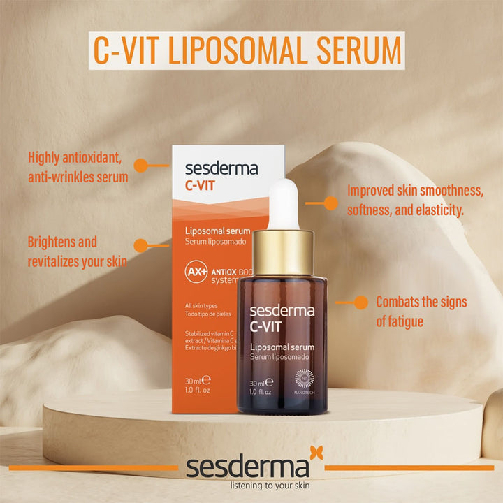 Sesderma C-Vit Antioxidant & Antiaging Liposomal Face Serum For Brightening 30ml - Easy Pharmacy LLC