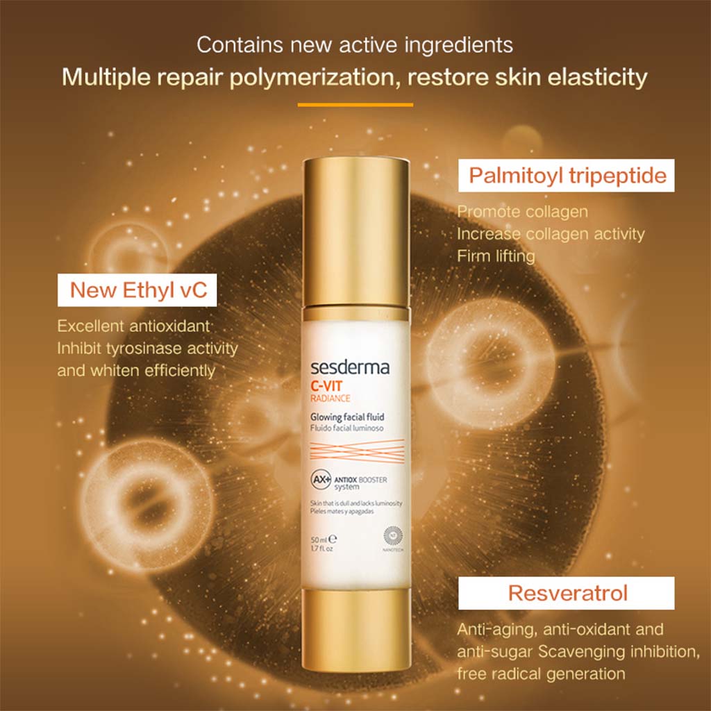 Sesderma C-Vit Radiance Antioxidant & Antiaging Glowing Face Fluid 50ml - Easy Pharmacy LLC