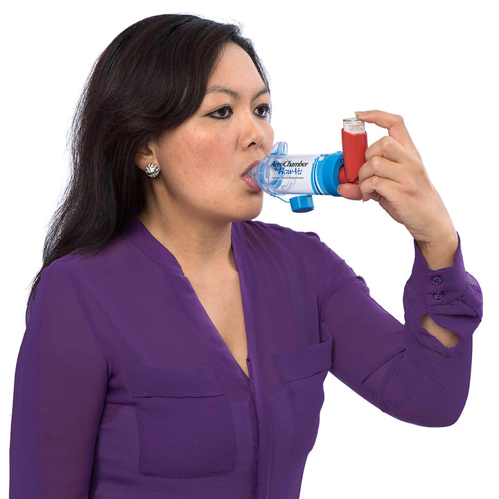 AeroChamber Plus Flow-Vu Anti-static Valved Holding Chamber With Mouthpiece For Adult - Easy Pharmacy LLC