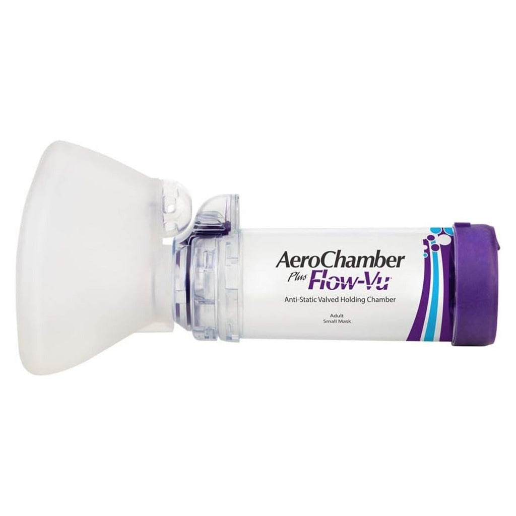 AeroChamber Plus Flow-Vu Anti-static Valved Holding Chamber Adult Mask - Small - Easy Pharmacy LLC
