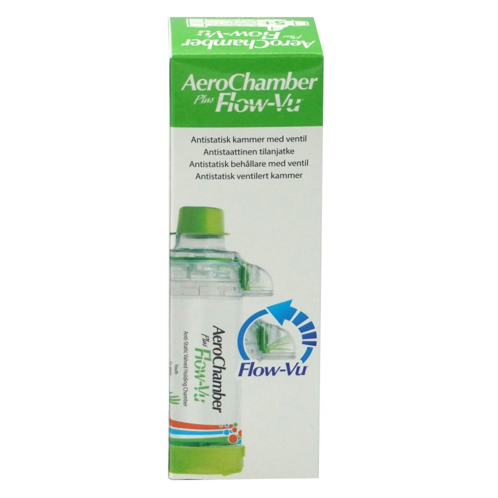 AeroChamber Plus Flow-Vu Anti-static Valved Holding Chamber With Mouthpiece For Youth - Easy Pharmacy LLC