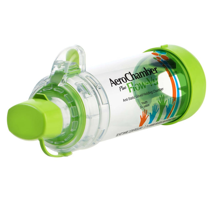 AeroChamber Plus Flow-Vu Anti-static Valved Holding Chamber With Mouthpiece For Youth - Easy Pharmacy LLC