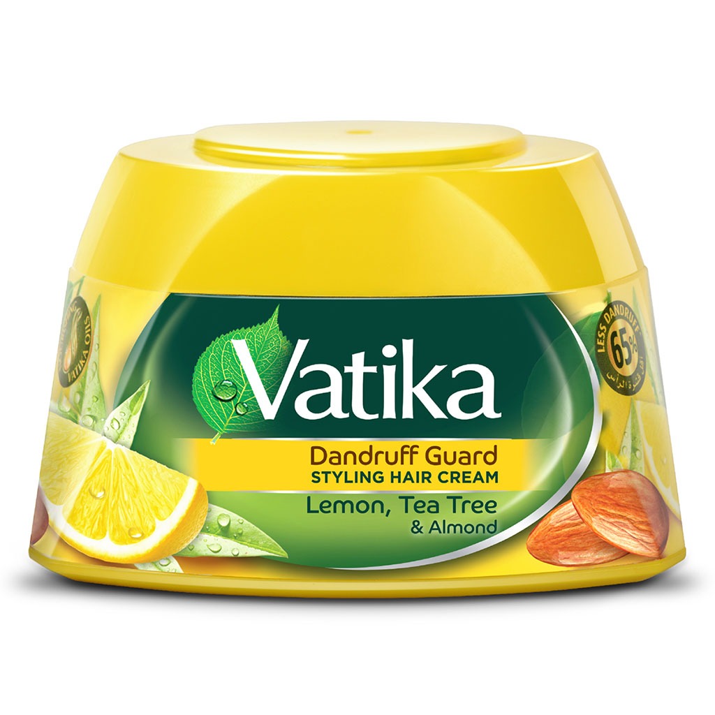 Dabur Vatika Naturals Dandruff Guard Hair Styling Cream With Lemon, Tea Tree & Almond 210ml - Easy Pharmacy LLC