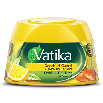 Dabur Vatika Naturals Dandruff Guard Hair Styling Cream With Lemon, Tea Tree & Almond 210ml