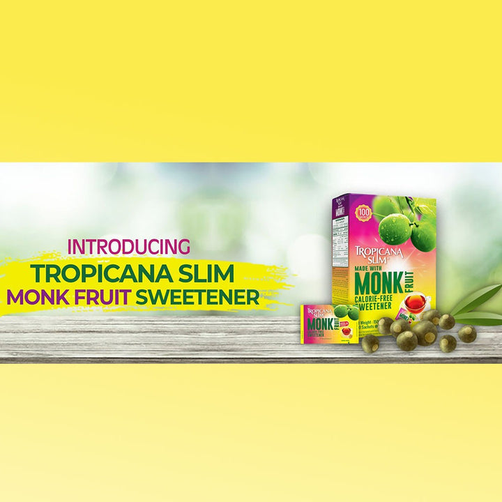 Tropicana Slim Monk Fruit Calorie Free Sweetener Sachets, Pack of 100's - Easy Pharmacy LLC