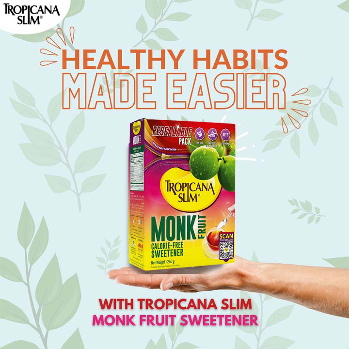 Tropicana Slim Monk Fruit Calorie Free Sweetener, Resealable Pack of 1's - Easy Pharmacy LLC