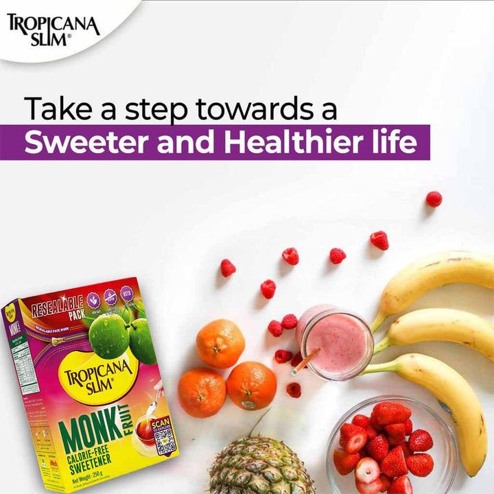 Tropicana Slim Monk Fruit Calorie Free Sweetener, Resealable Pack of 1's - Easy Pharmacy LLC