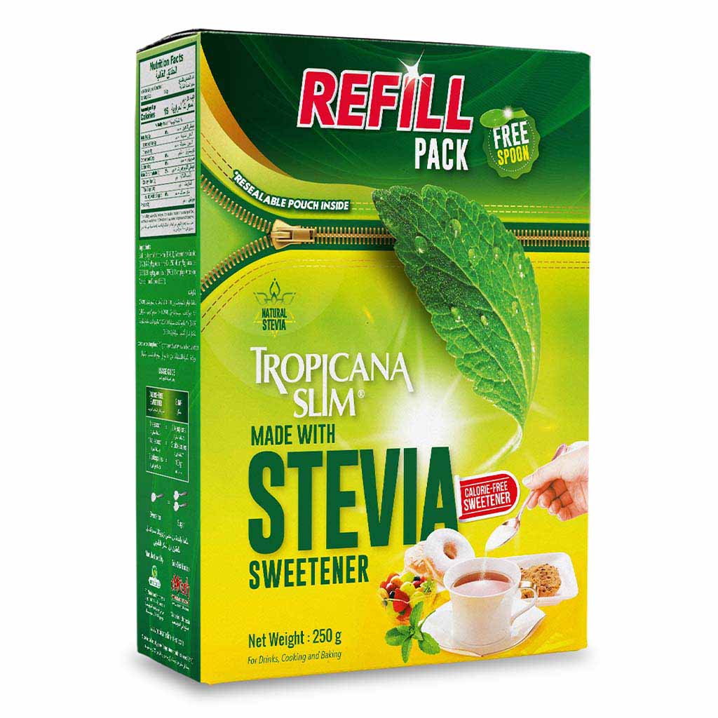 Tropicana Slim Calorie Free Sweetener With Stevia, 250g Refill Pack of 1's - Easy Pharmacy LLC