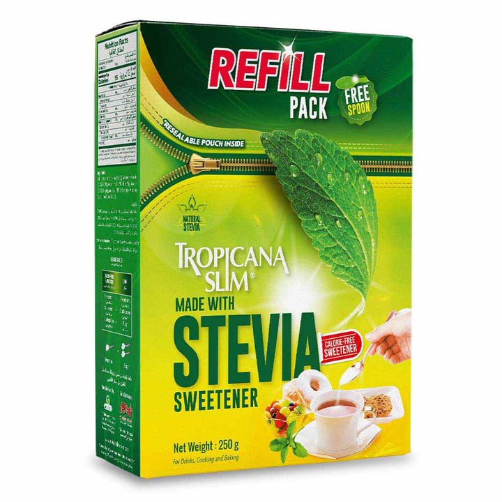 Tropicana Slim Calorie Free Sweetener With Stevia, 250g Refill Pack of 1's - Easy Pharmacy LLC
