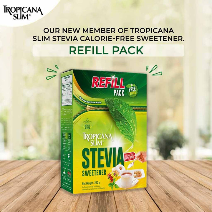 Tropicana Slim Calorie Free Sweetener With Stevia, 250g Refill Pack of 1's - Easy Pharmacy LLC