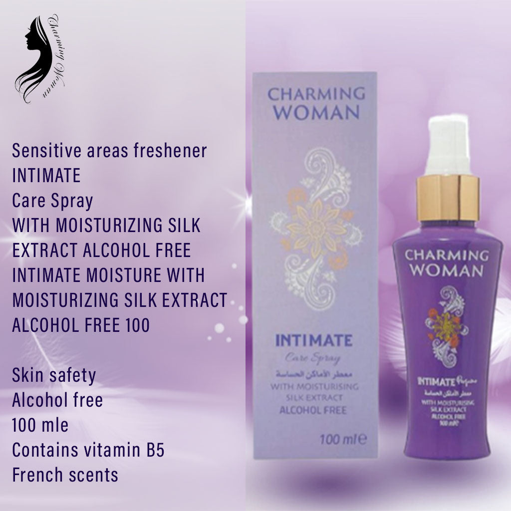 Charming Woman Alcohol-Free Intimate Care Spray Purple With Moisturizing Silk Extract 100ml - Easy Pharmacy LLC