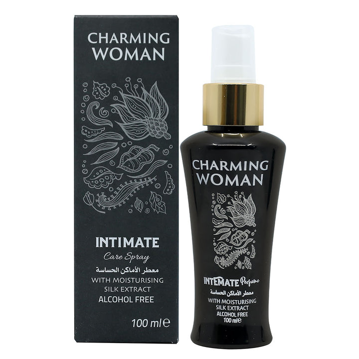 Charming Woman Alcohol-Free Intimate Care Spray Black With Moisturizing Silk Extract 100ml - Easy Pharmacy LLC
