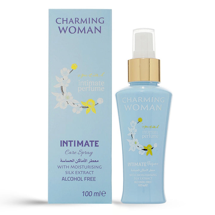 Charming Woman Alcohol-Free Intimate Care Spray Blue With Moisturizing Silk Extract 100ml - Easy Pharmacy LLC