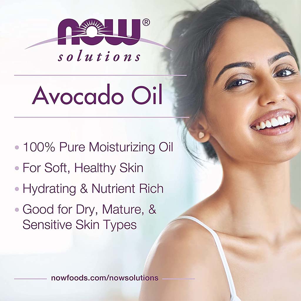 Now Solutions Avocado Oil 100% Pure Moisturizing Oil For Soft, Healthy Skin 473ml - Easy Pharmacy LLC