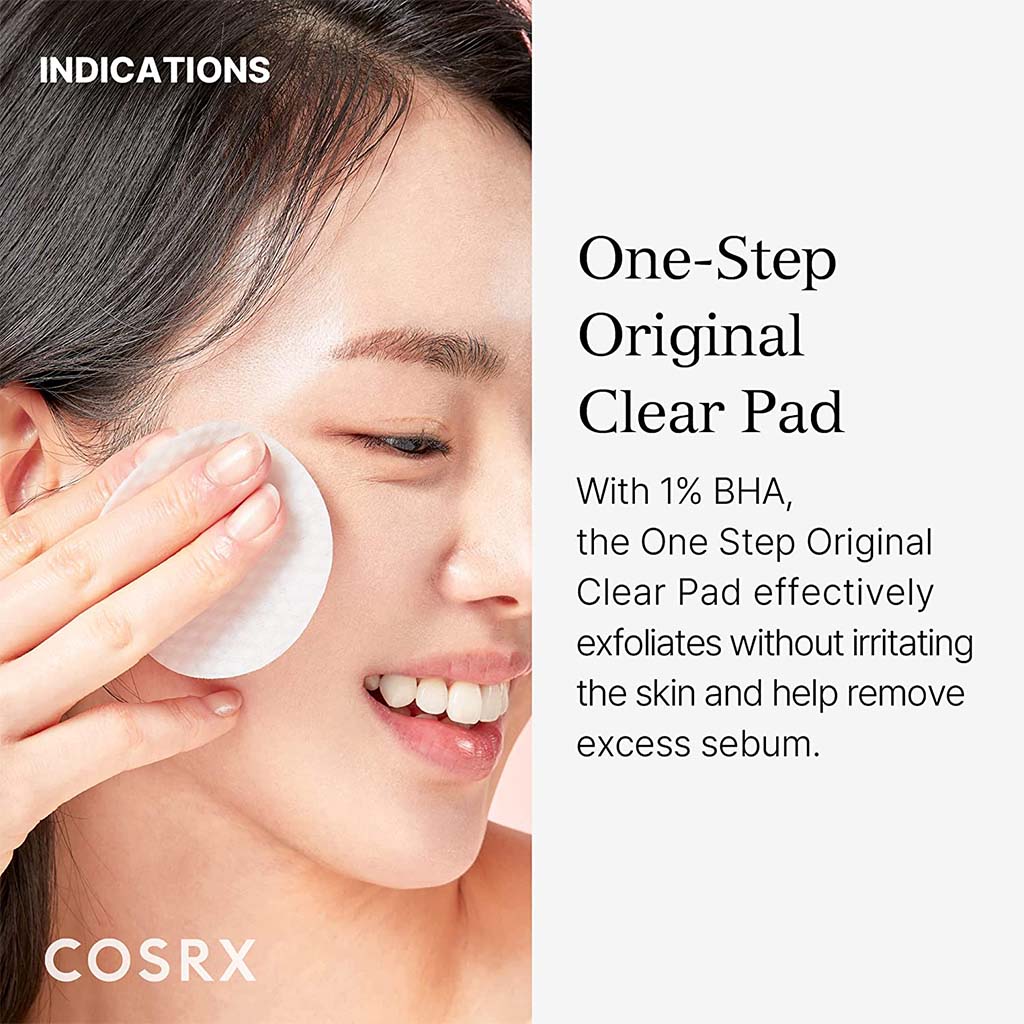 Cosrx One Step Original Clear Pad With 1% BHA, Single pack of 70's - Easy Pharmacy LLC