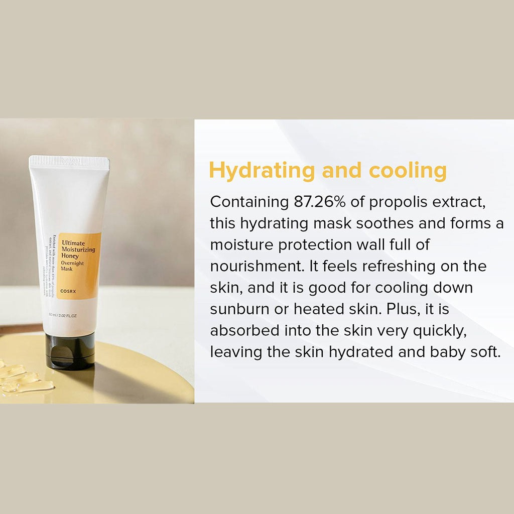 Cosrx Ultimate Moisturizing Honey Overnight 3 In 1 Mask 60ml - Easy Pharmacy LLC