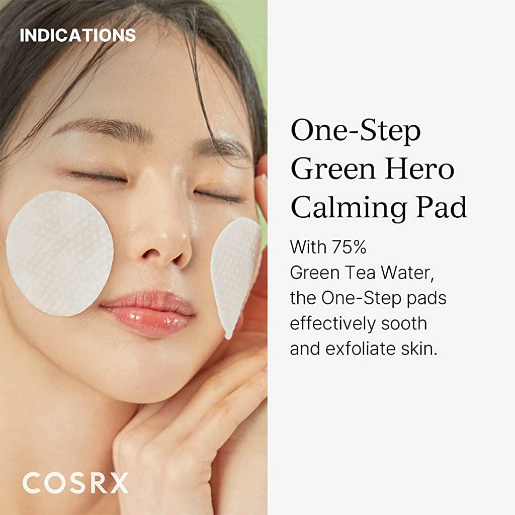 Cosrx One Step Green Hero Calming Pads, Pack of 70's - Easy Pharmacy LLC