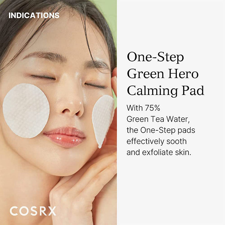 Cosrx One Step Green Hero Calming Pads, Pack of 70's - Easy Pharmacy LLC
