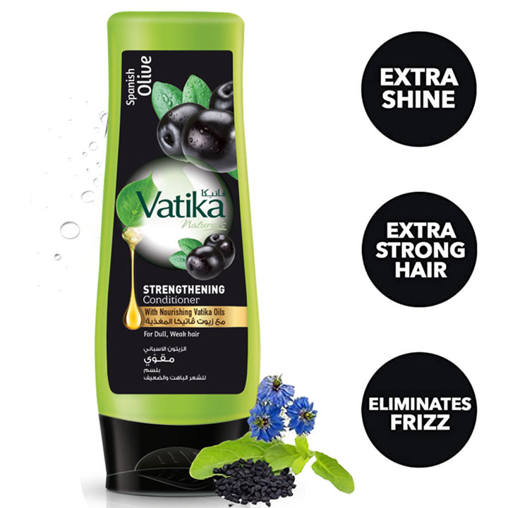 Dabur Vatika Black Seed Strong And Shine Conditioner For Weak And Dull Hair 400ml - Easy Pharmacy LLC
