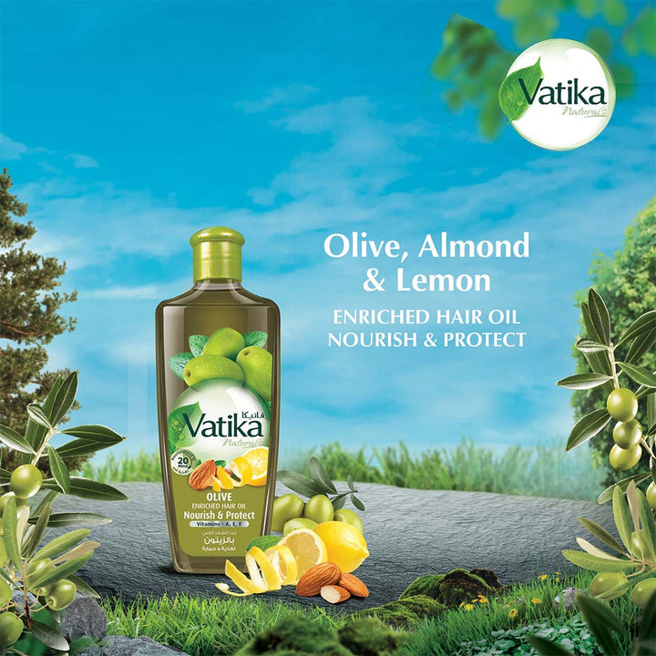 Dabur Vatika Naturals Olive Enriched Protect And Nourish Hair Oil 200ml - Easy Pharmacy LLC