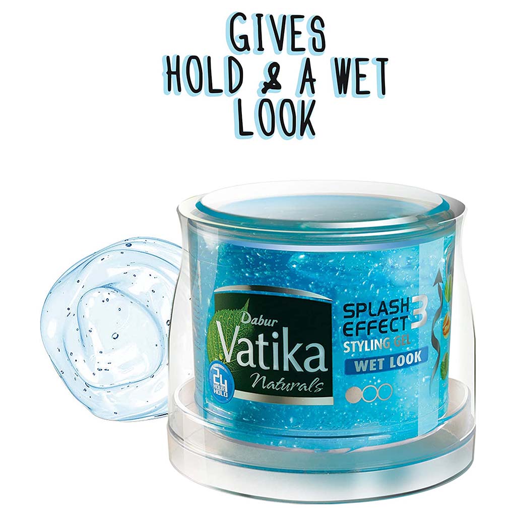 Dabur Naturals Vatika Splash Effect Wet Look Hair Styling Gel 500ml - Easy Pharmacy LLC