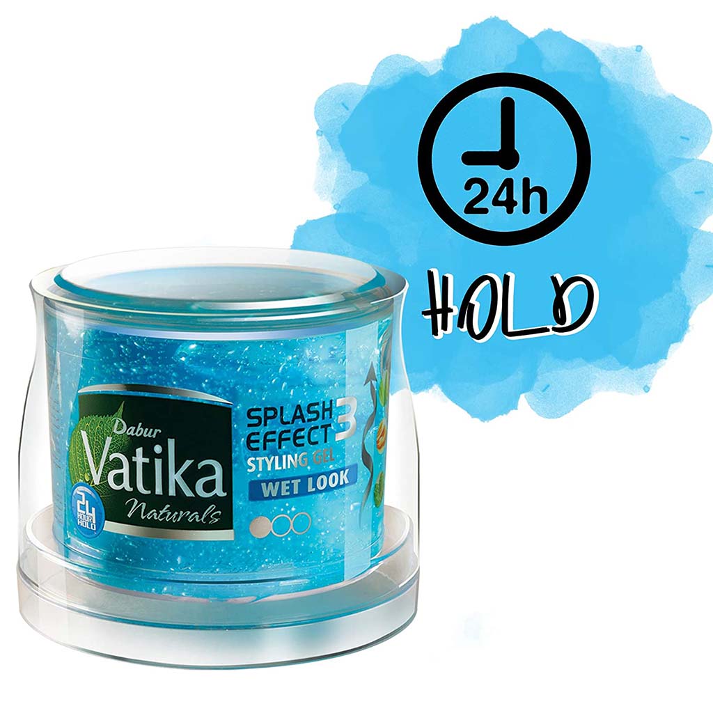 Dabur Naturals Vatika Splash Effect Wet Look Hair Styling Gel 500ml - Easy Pharmacy LLC