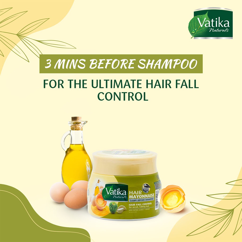 Dabur Vatika Naturals Hair Mayonnaise Hair Fall Control Mask For Weak Falling Hair 500ml - Easy Pharmacy LLC