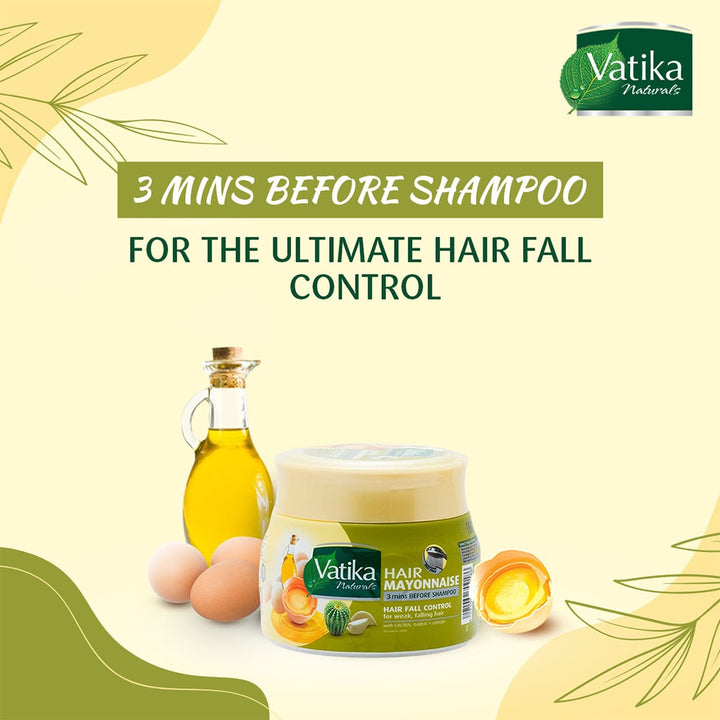 Dabur Vatika Naturals Hair Mayonnaise Hair Fall Control Mask For Weak Falling Hair 500ml - Easy Pharmacy LLC