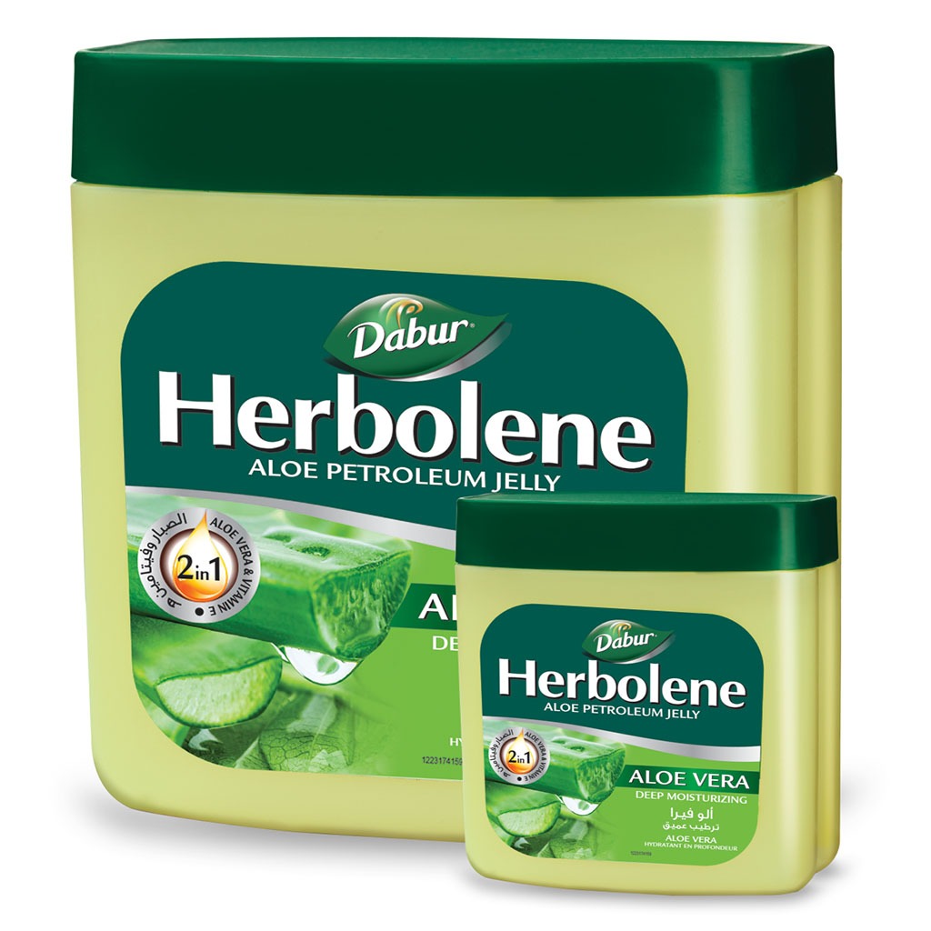 Dabur Herbolene 2-In-1 Aloe Petroleum Jelly With Aloe Vera And Vitamin E, Pack of 425ml +115ml - Easy Pharmacy LLC