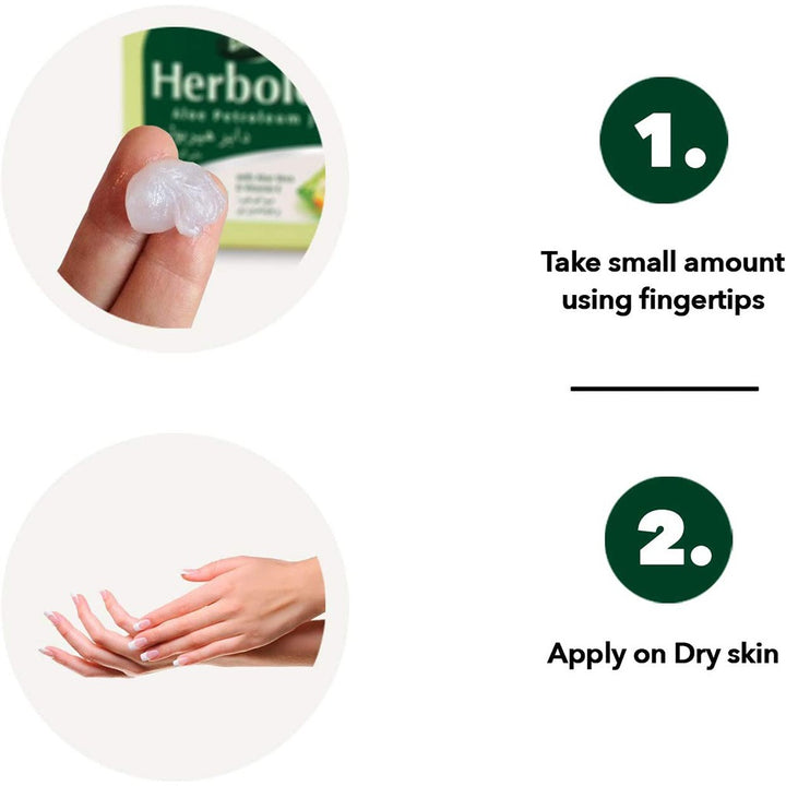 Dabur Herbolene 2-In-1 Aloe Petroleum Jelly With Aloe Vera And Vitamin E, Pack of 425ml +115ml - Easy Pharmacy LLC