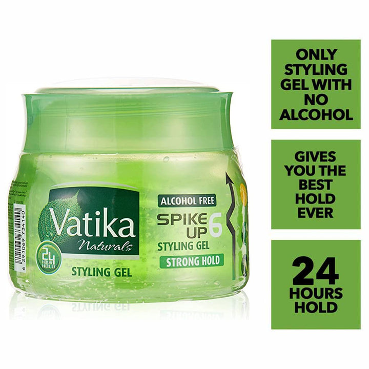 Dabur Vatika Naturals Spike Up Strong Hold Hair Styling Gel 500ml - Easy Pharmacy LLC