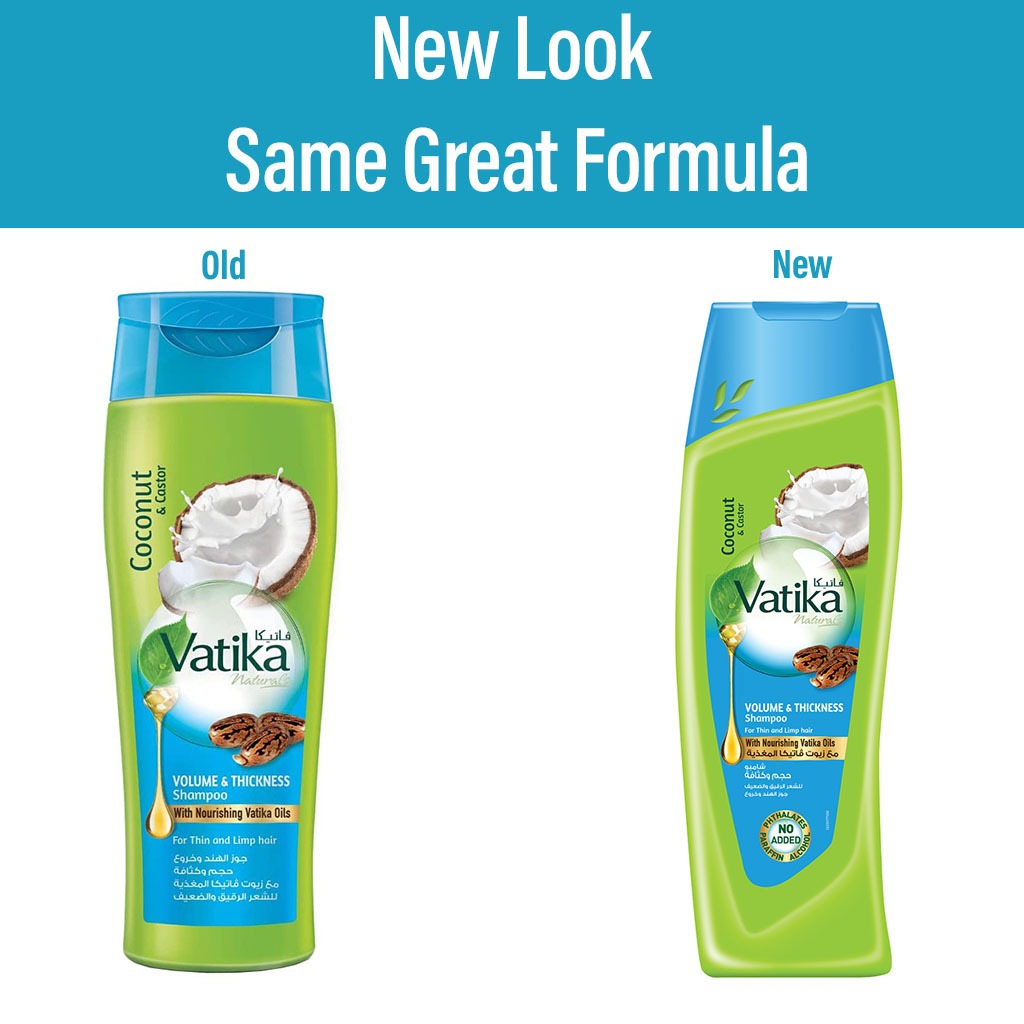 Dabur Vatika Naturals Volume & Thickness Hair Shampoo For Thin And Limp Hair 400ml - Easy Pharmacy LLC