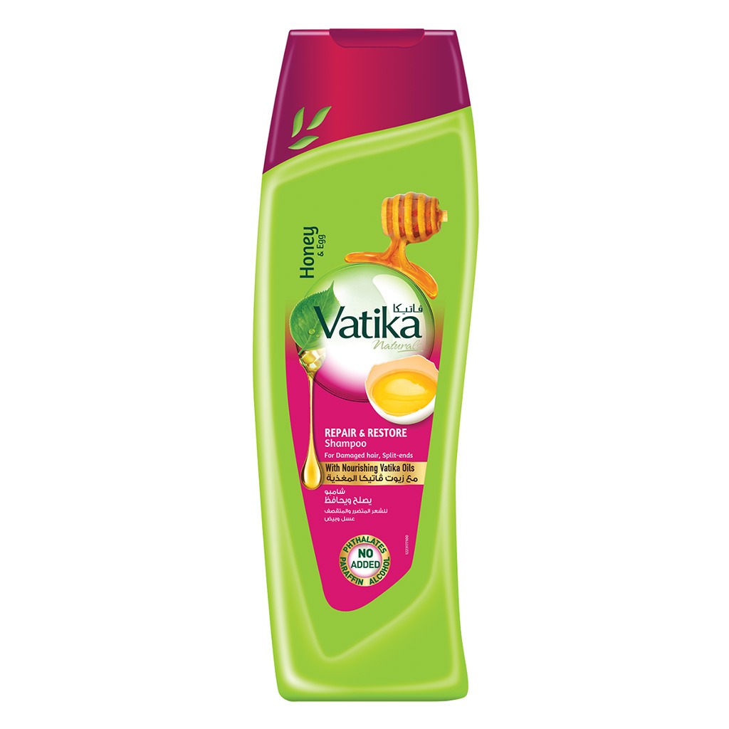 Dabur Vatika Naturals Repair & Restore Shampoo For Damaged & Split Hair 400ml - Easy Pharmacy LLC