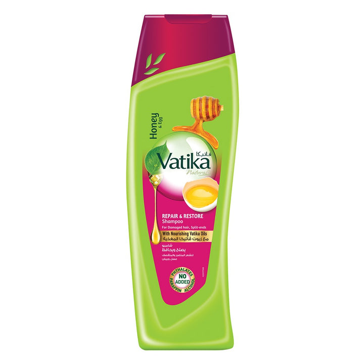 Dabur Vatika Naturals Repair & Restore Shampoo For Damaged & Split Hair 400ml - Easy Pharmacy LLC
