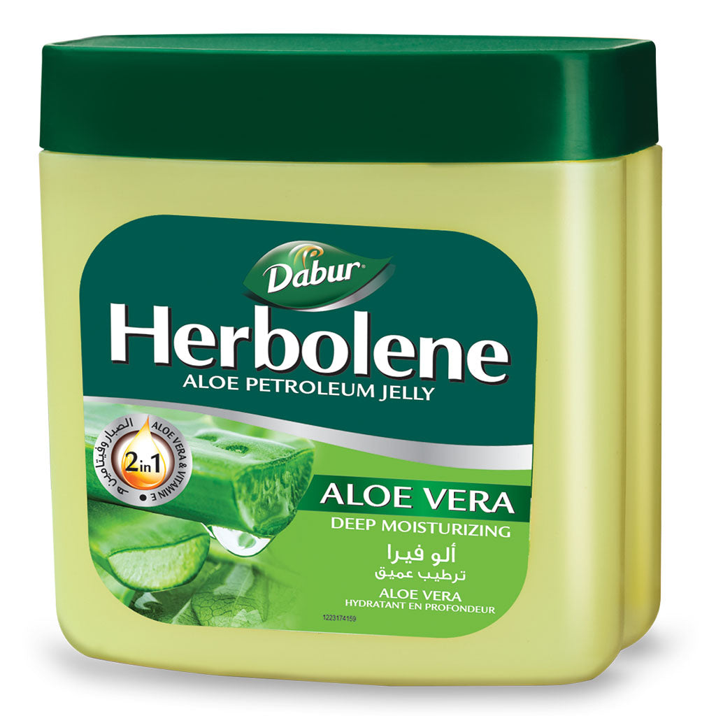 Dabur Herbolene 2-In-1 Aloe Petroleum Jelly With Aloe Vera And Vitamin E 115ml - Easy Pharmacy LLC